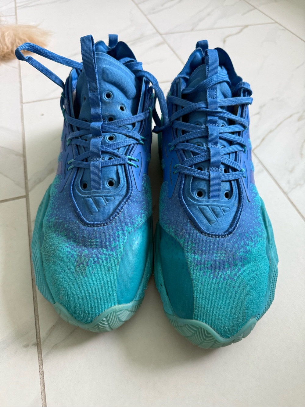 adidas Kids Blue Teal Gradient Sneakers